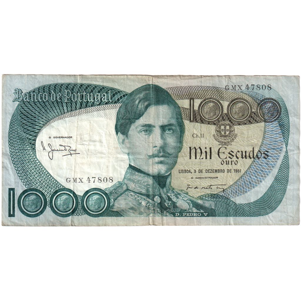 Portugalsko, 
  
  1000 Escudos, 
  
  1981-12-03