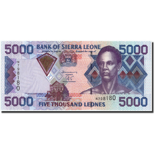 bankovka, 
  
  Sierra Leone, 
  
  5000 Leonov