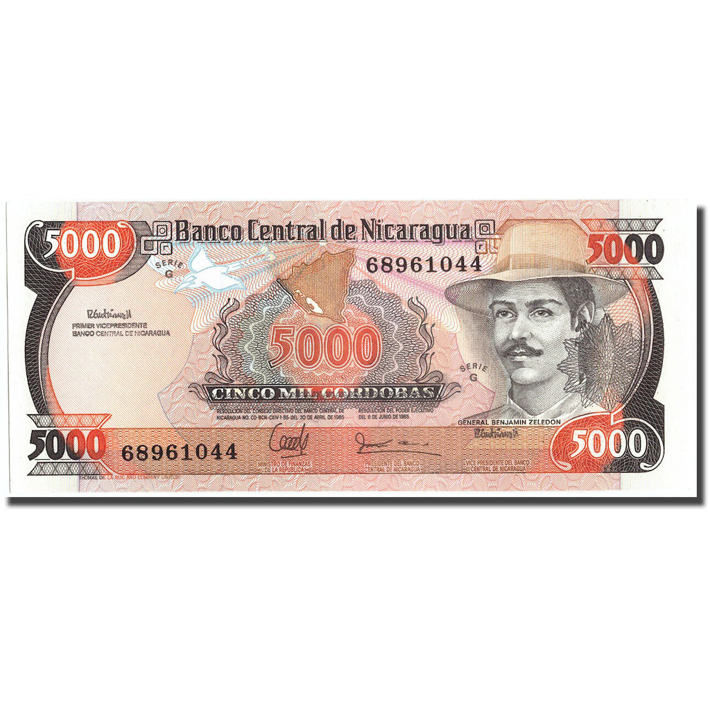 bankovka, 
  
  Nikaragua, 
  
  5000 Cordobas