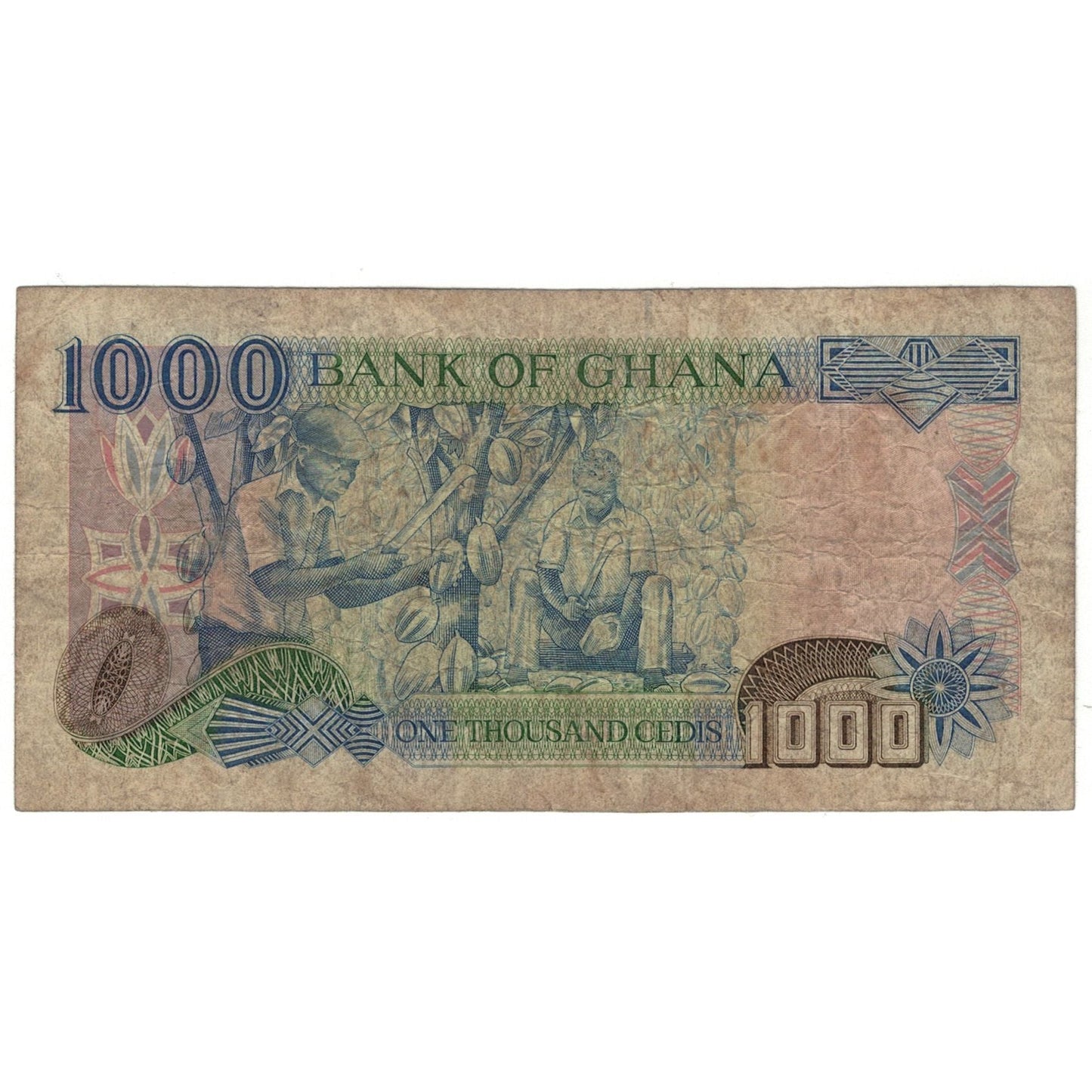 bankovka, 
  
  Ghana, 
  
  1000 Cedis