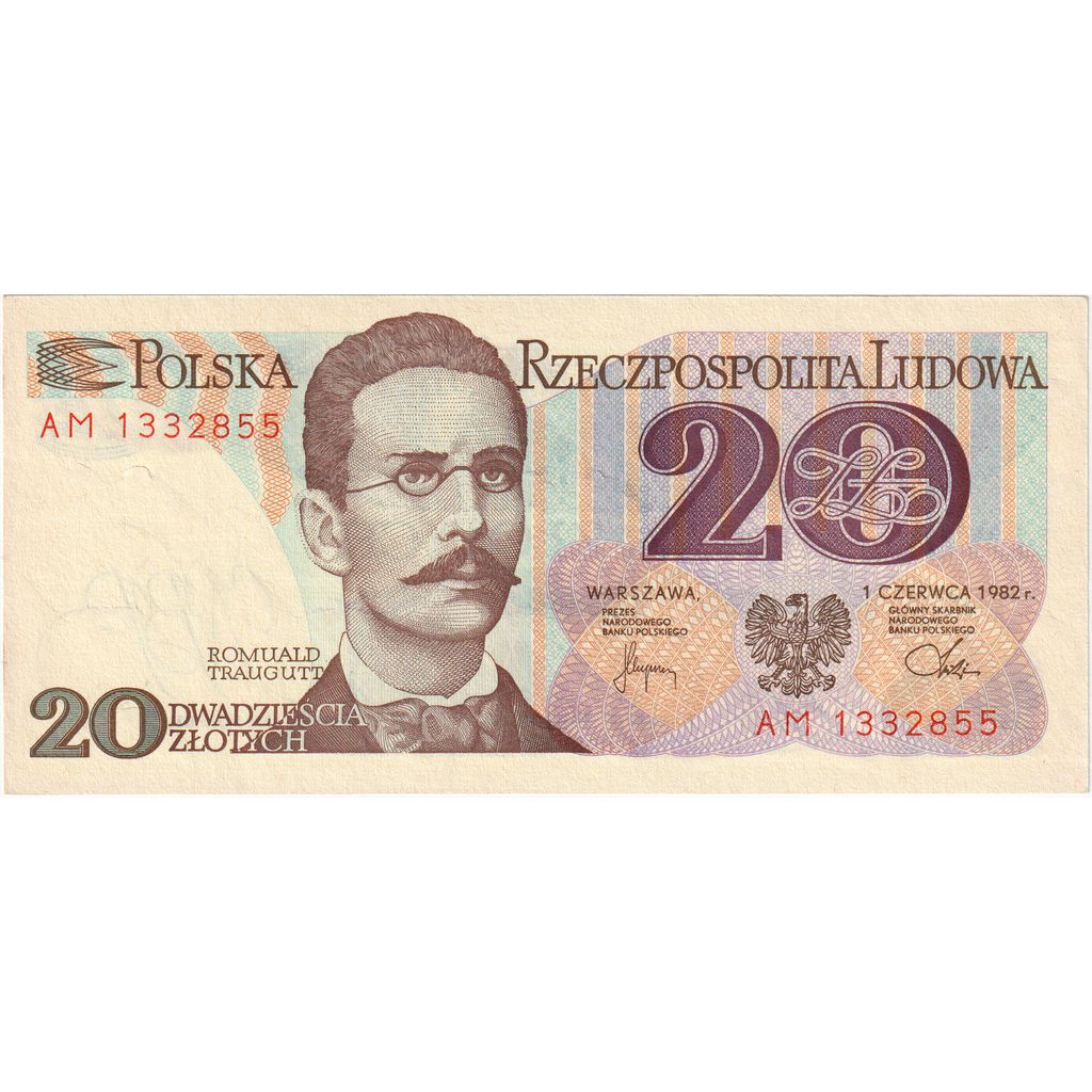 Poľsko, 
  
  20 zlotych, 
  
  1982