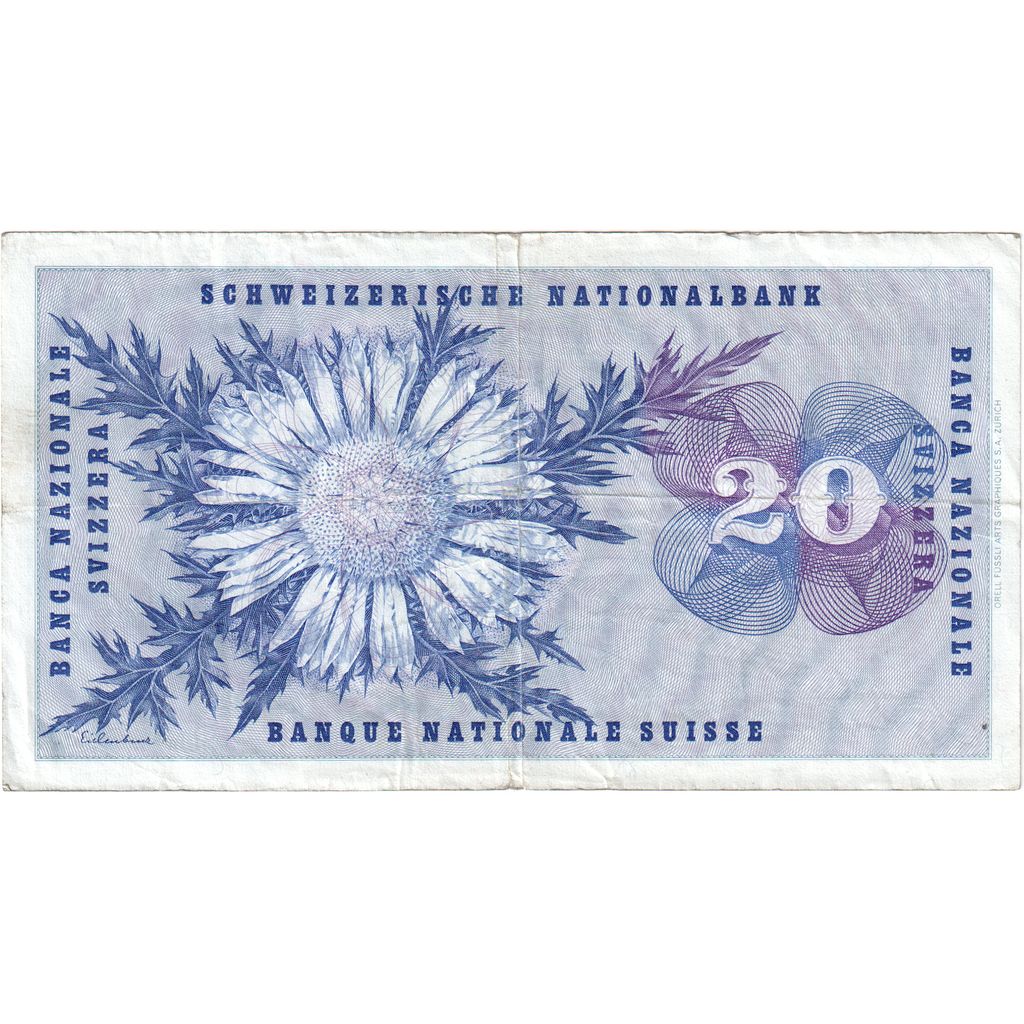 Švajčiarsko, 
  
  20 Franken, 
  
  1976-04-09