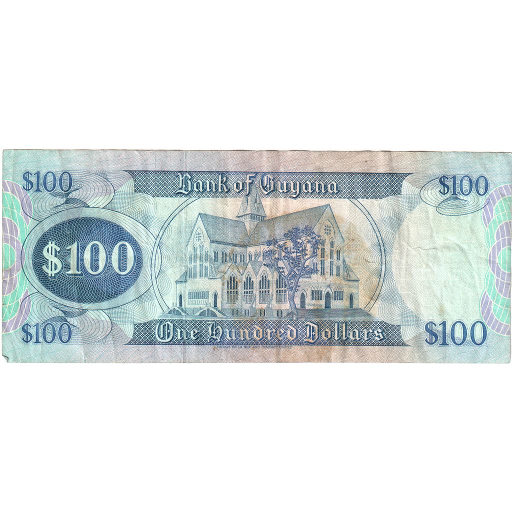 Guyana, 
  
  100 dolárov, 
  
  VF(20-25)