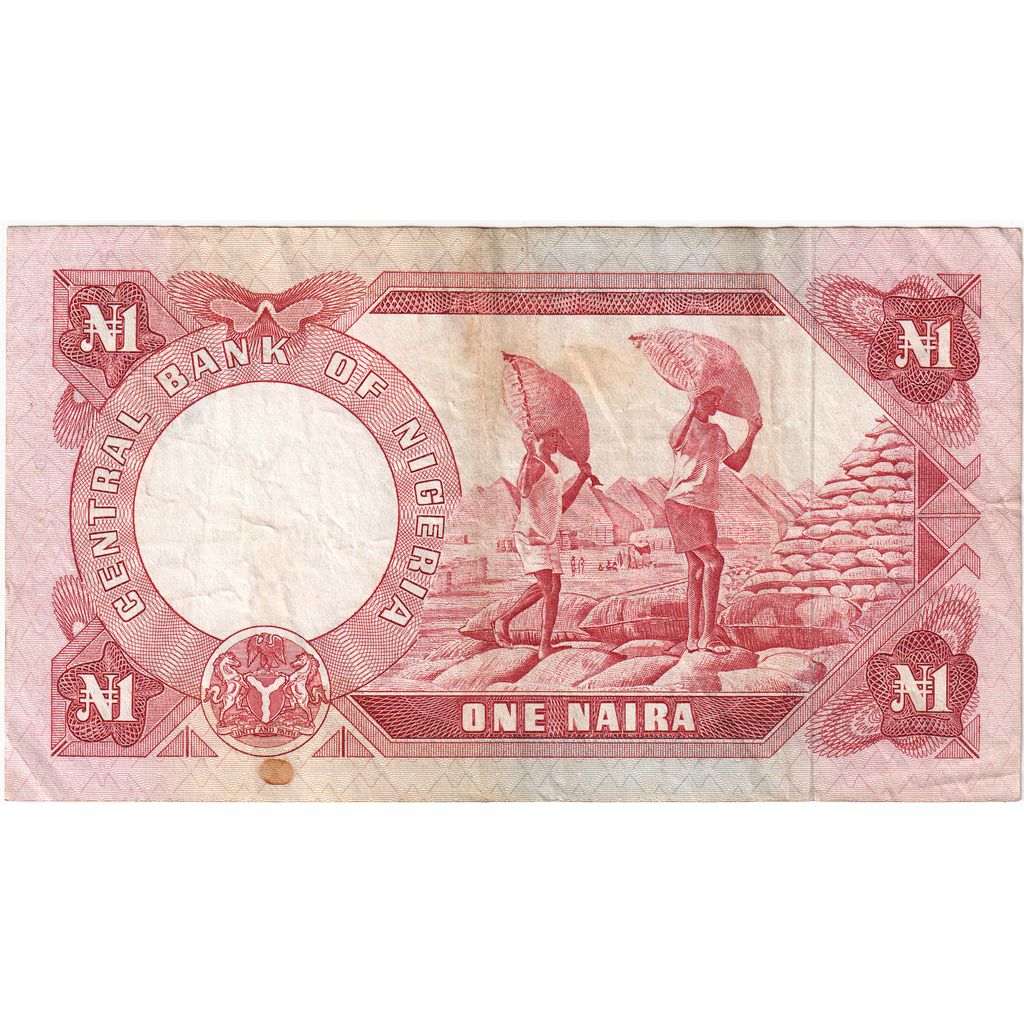 Nigéria, 
  
  1 Naira, 
  
  EF(40-45)