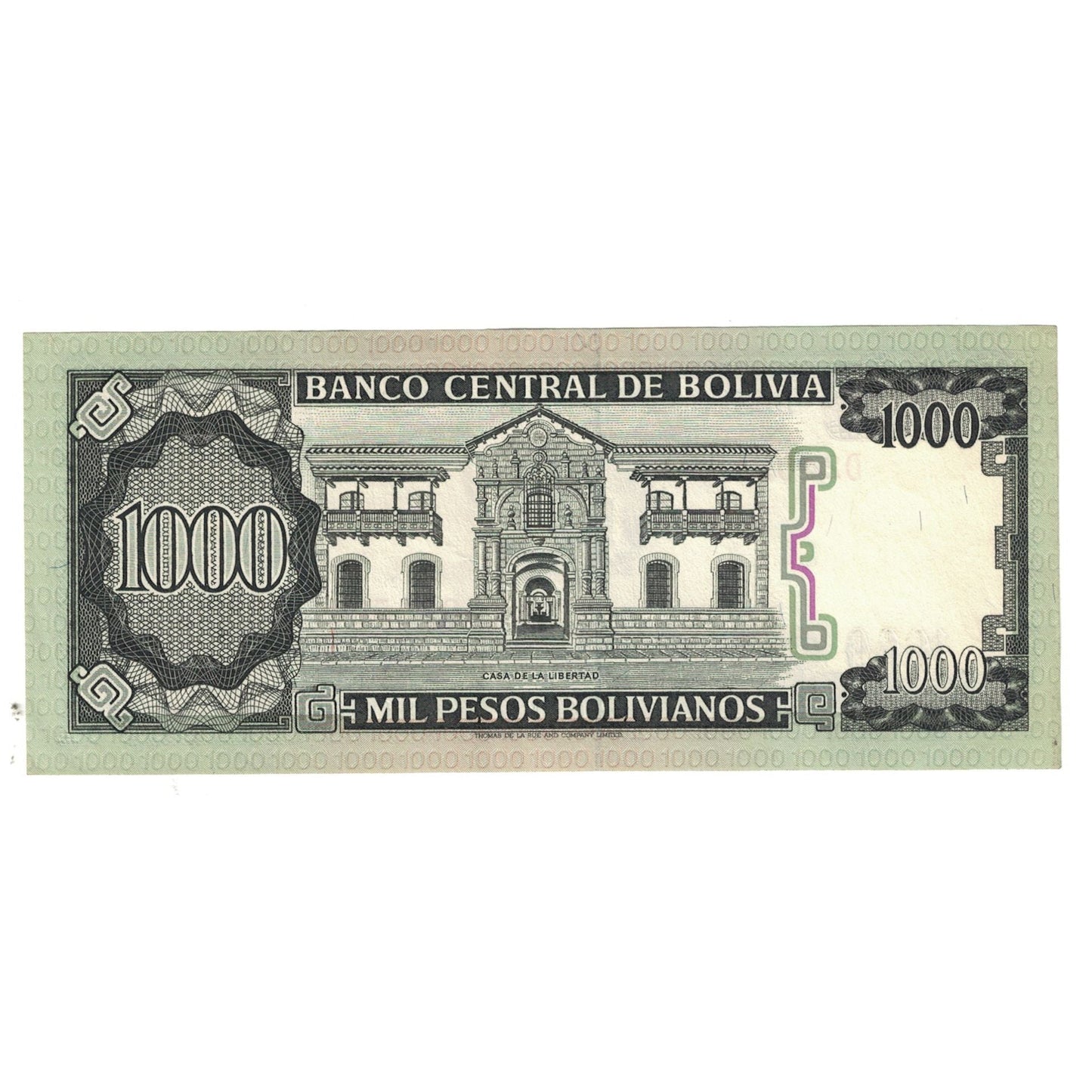 bankovka, 
  
  Bolívia, 
  
  1000 bolívianskych pesos