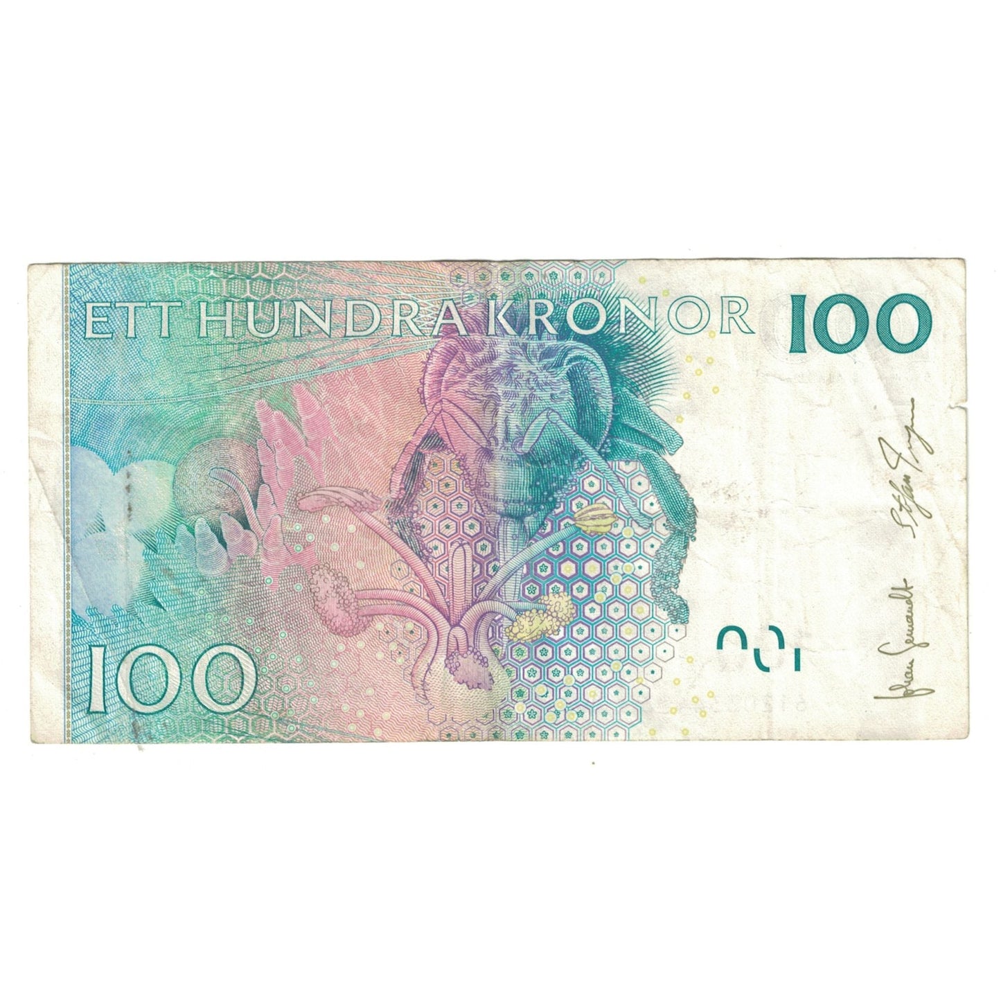 bankovka, 
  
  Švédsko, 
  
  100 korún