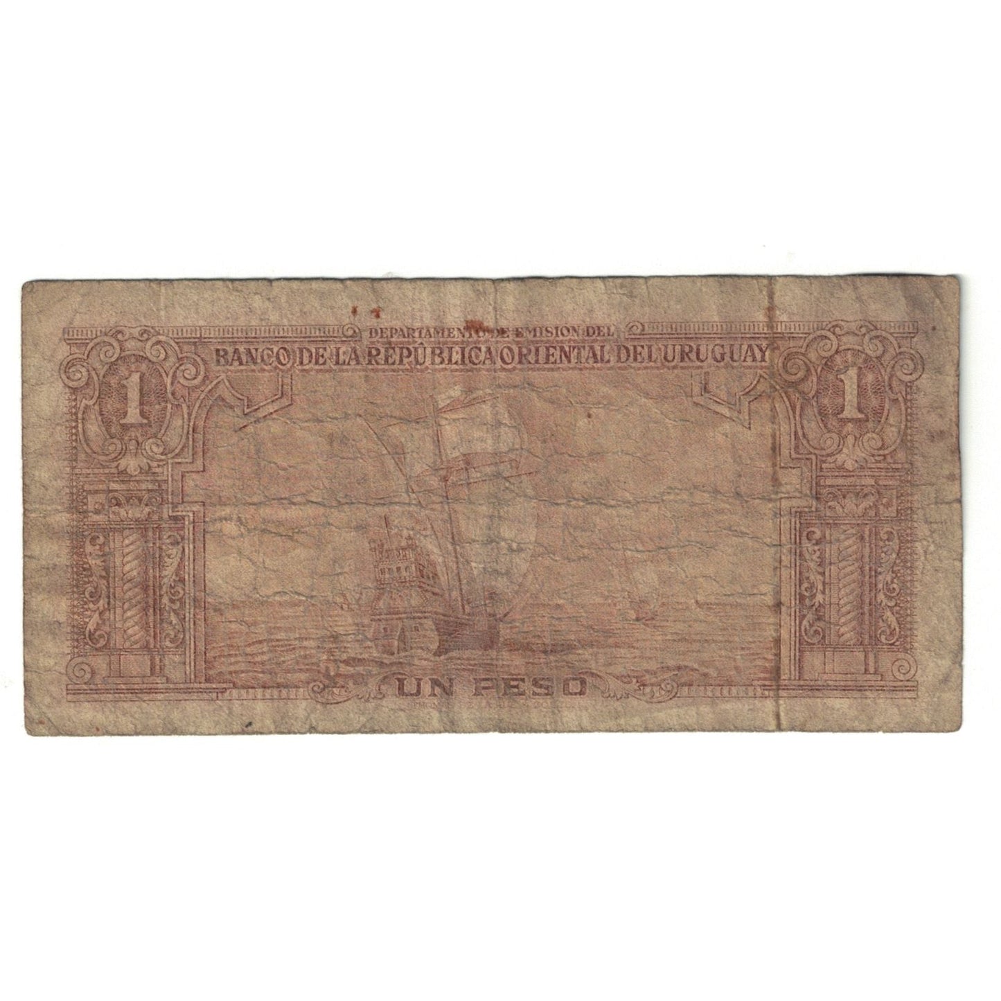 bankovka, 
  
  Uruguaj, 
  
  1 peso