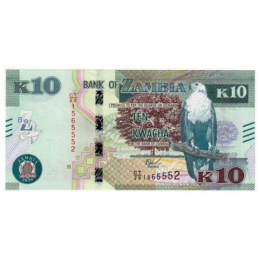 Zambia, 
  
  10 kwacha, 
  
  2020