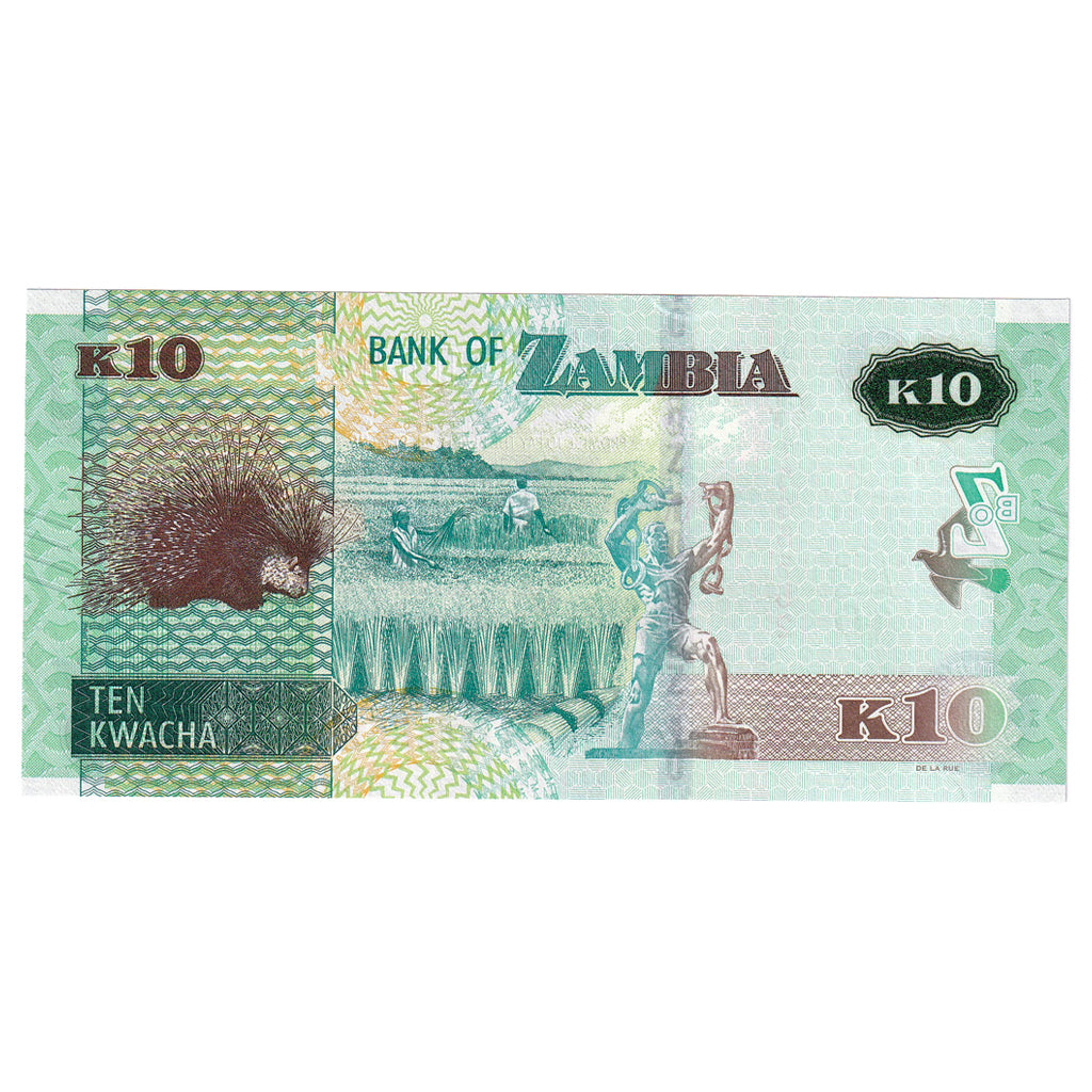 Zambia, 
  
  10 kwacha, 
  
  2020