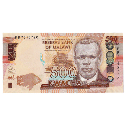 bankovka, 
  
  Malawi, 
  
  500 kwacha