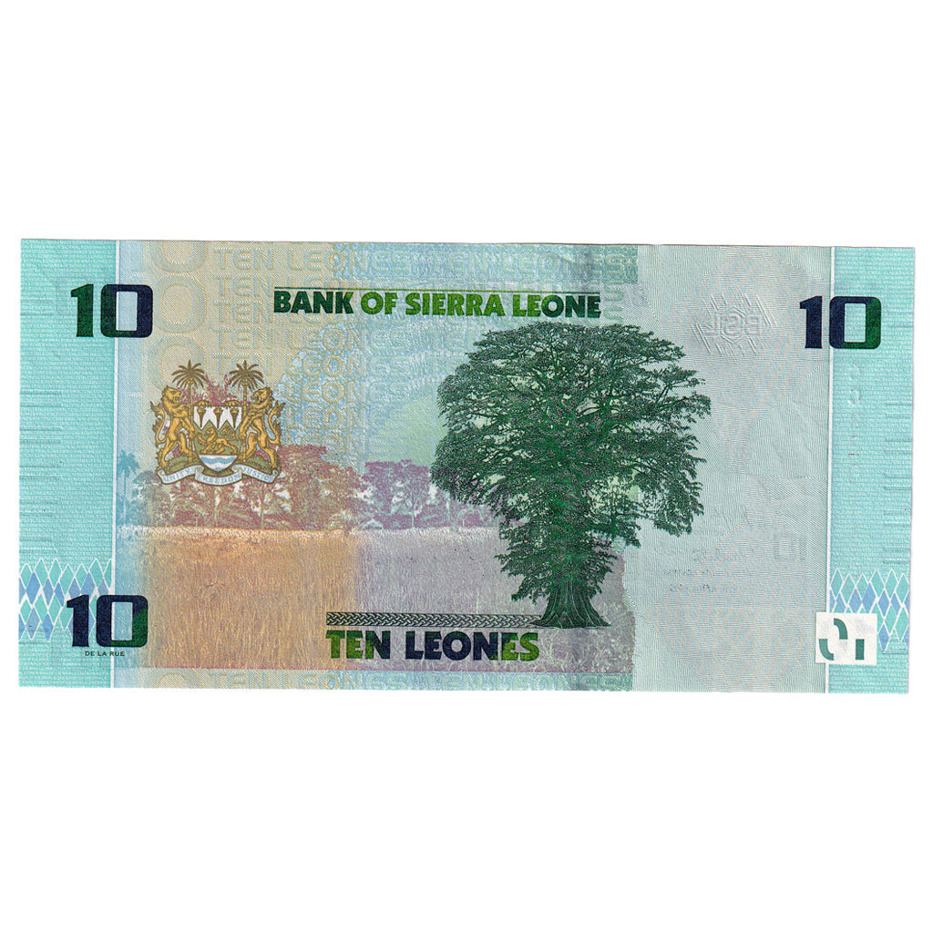 bankovka, 
  
  Sierra Leone, 
  
  10 Leonov