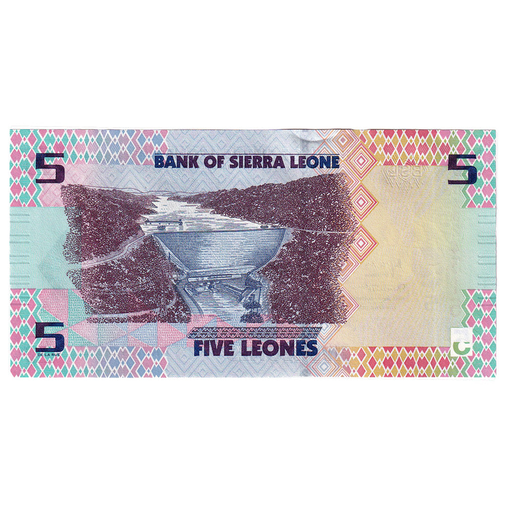 bankovka, 
  
  Sierra Leone, 
  
  5 Leonov