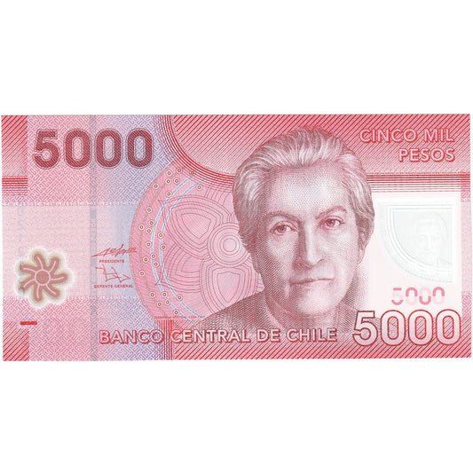 Čile, 
  
  5 000 pesos, 
  
  2009