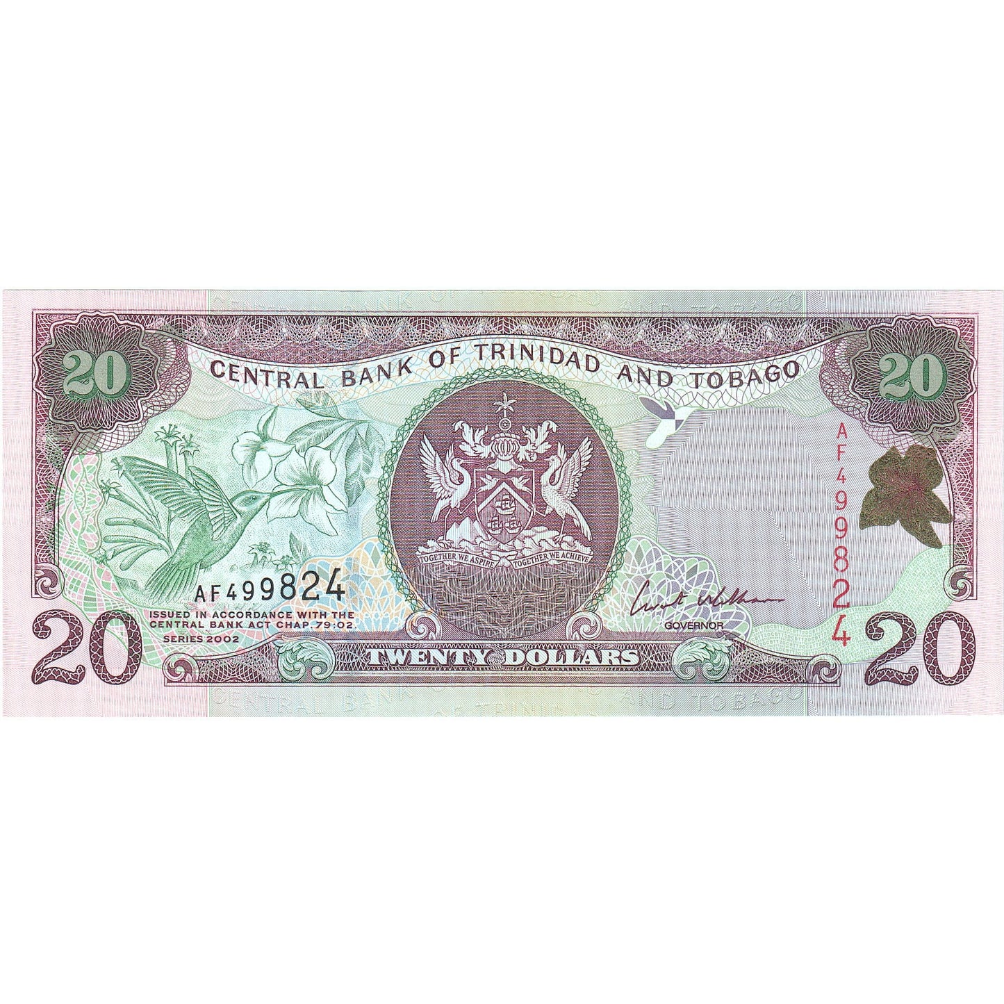 Trinidad a Tobago, 
  
  20 dolárov, 
  
  2002