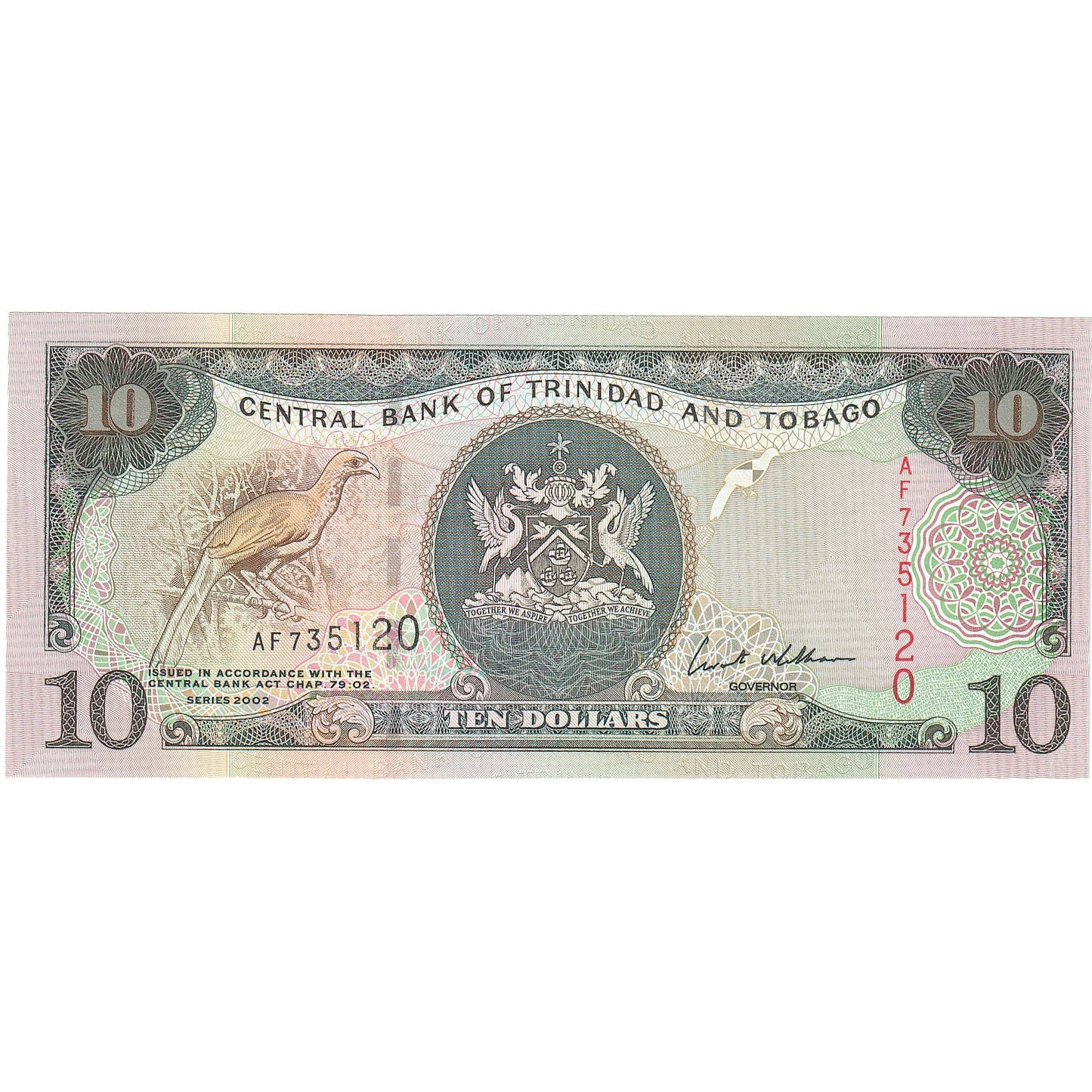 Trinidad a Tobago, 
  
  10 dolárov, 
  
  2002