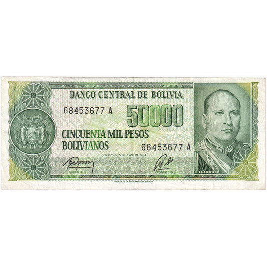 Bolívia, 
  
  50, 
  
  000 bolívianskych pesos