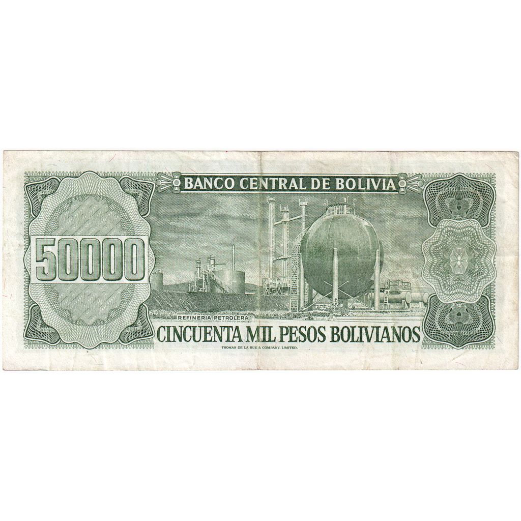 Bolívia, 
  
  50, 
  
  000 bolívianskych pesos