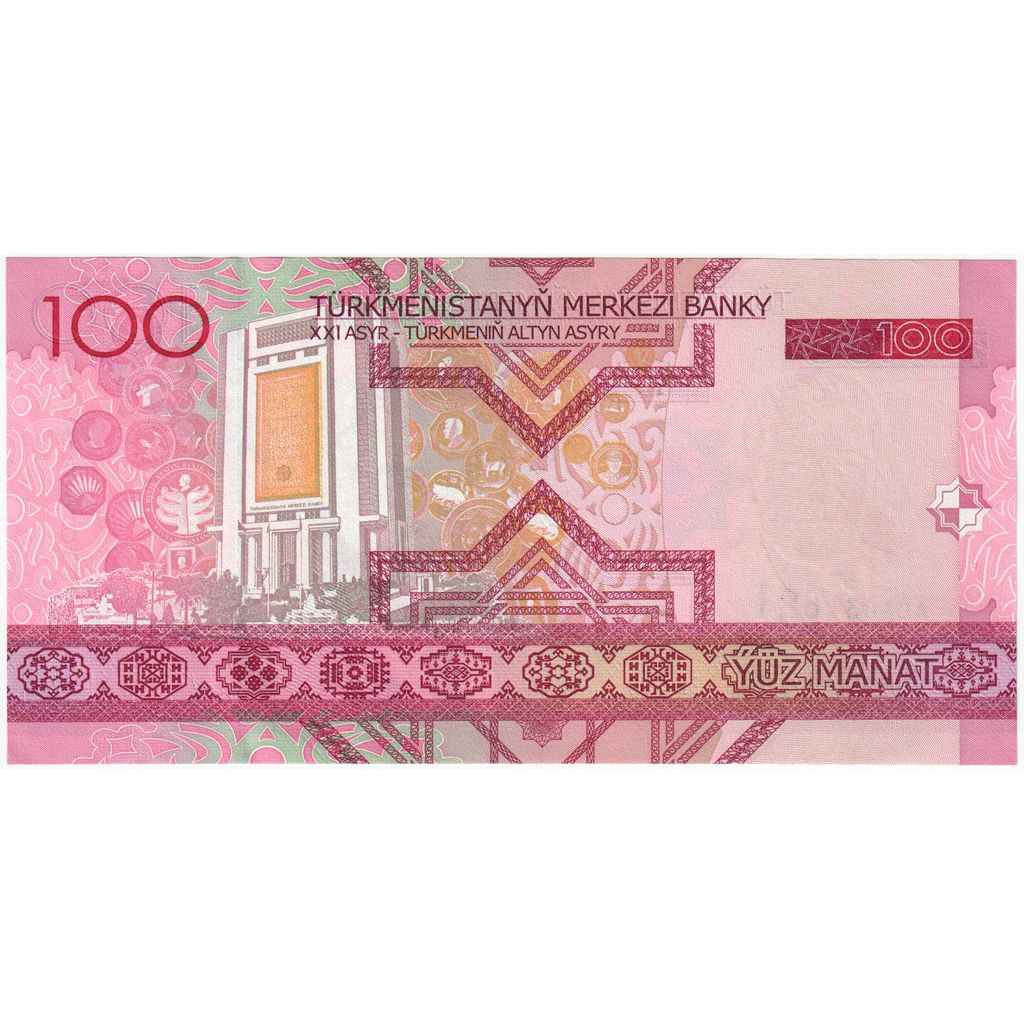 bankovka, 
  
  Turkménsko, 
  
  100 Manat