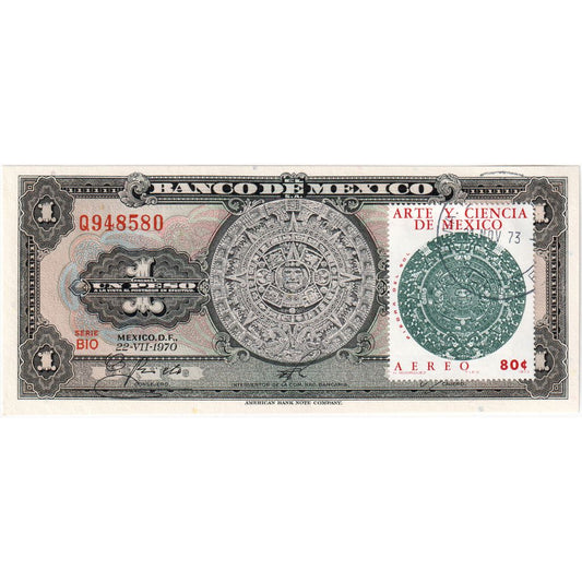 Mexiko, 
  
  1 peso, 
  
  1970-07-22