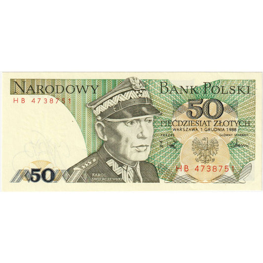 Poľsko, 
  
  50 zlotých, 
  
  1988