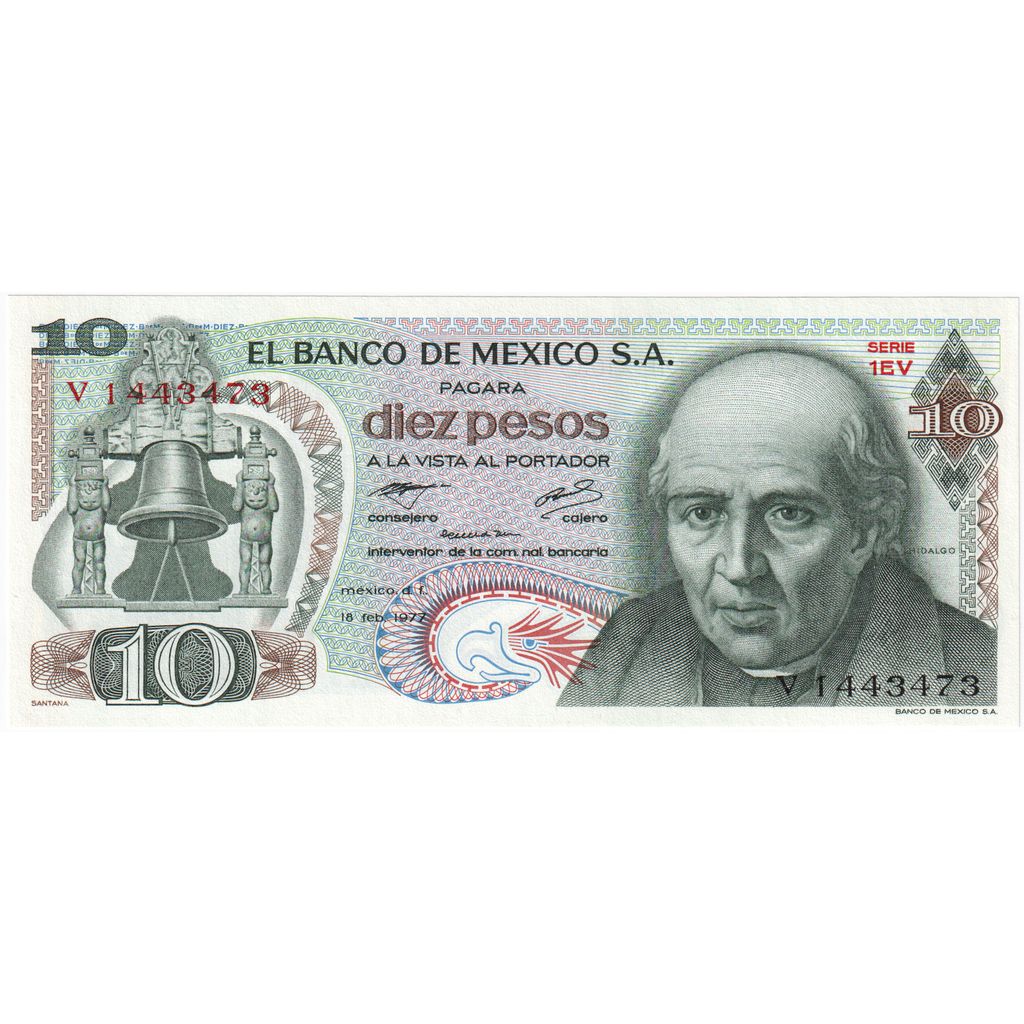 Mexiko, 
  
  10 pesos, 
  
  1977