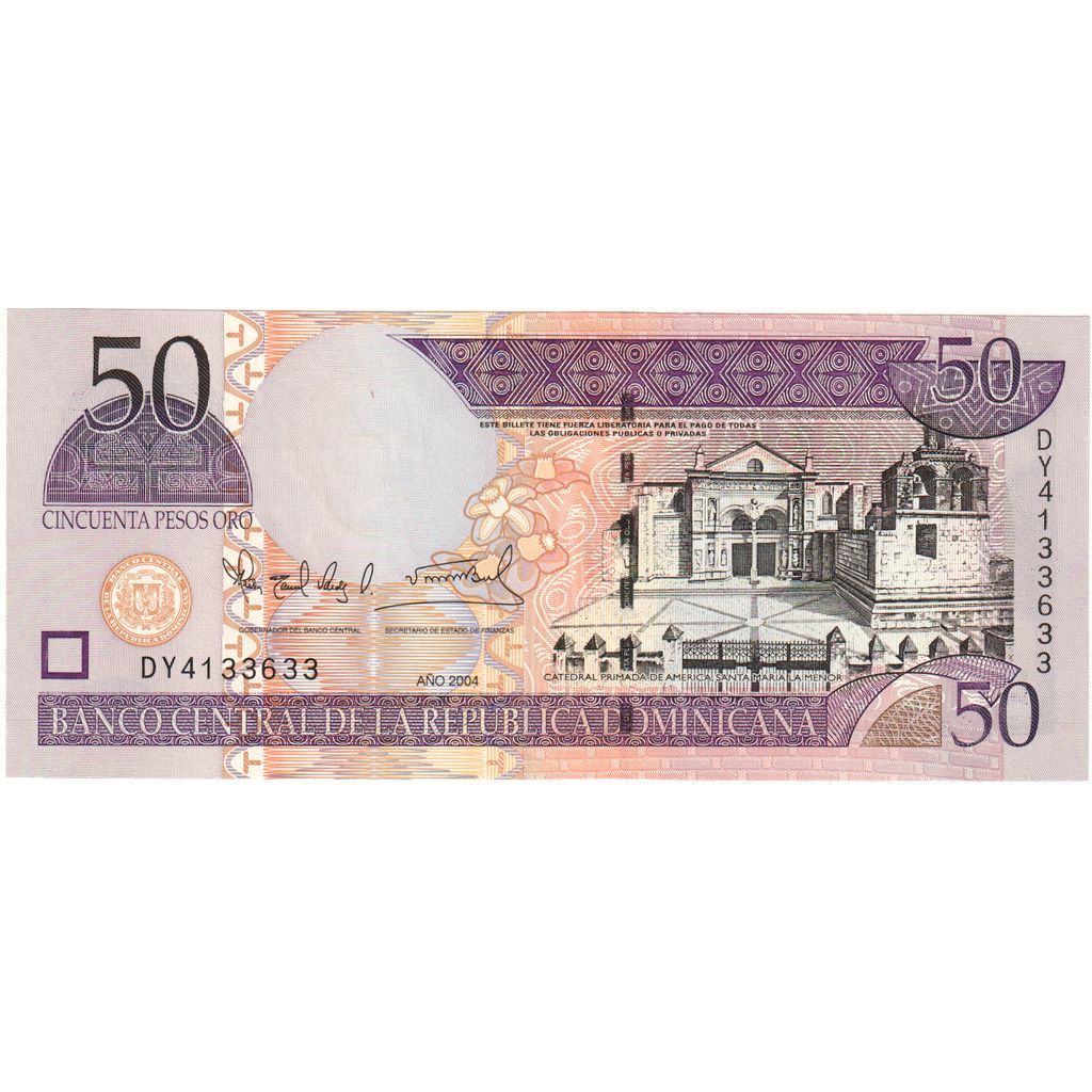 Dominikánska republika, 
  
  50 pesos oro, 
  
  2004