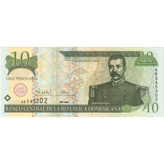 Dominikánska republika, 
  
  10 pesos oro, 
  
  2000