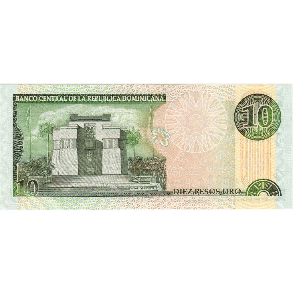 Dominikánska republika, 
  
  10 pesos oro, 
  
  2000