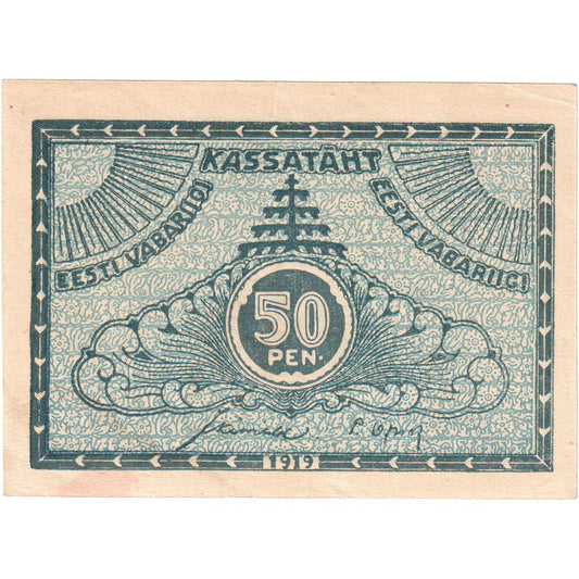 bankovka, 
  
  Estónsko, 
  
  50 centov