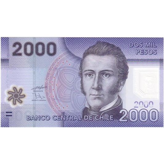 bankovka, 
  
  Čile, 
  
  2 000 pesos