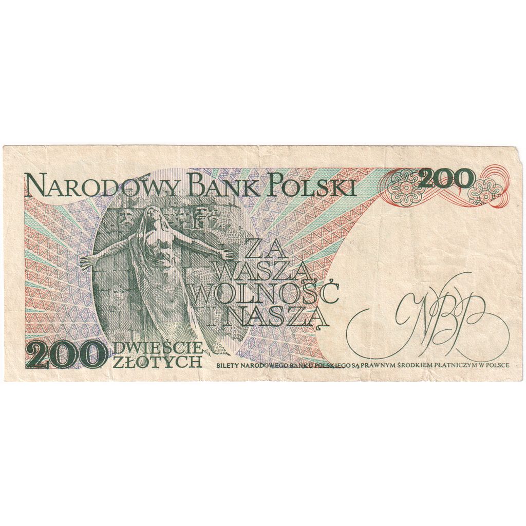 Poľsko, 
  
  200 zlotých, 
  
  12.12.1988