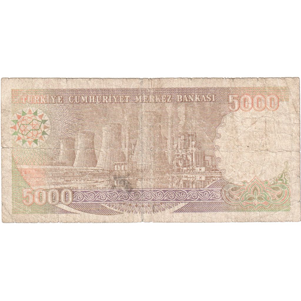 Turecko, 
  
  5 000 lír, 
  
  VF(20-25)