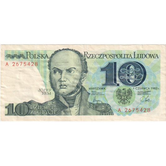 Poľsko, 
  
  10 zlotych, 
  
  1982