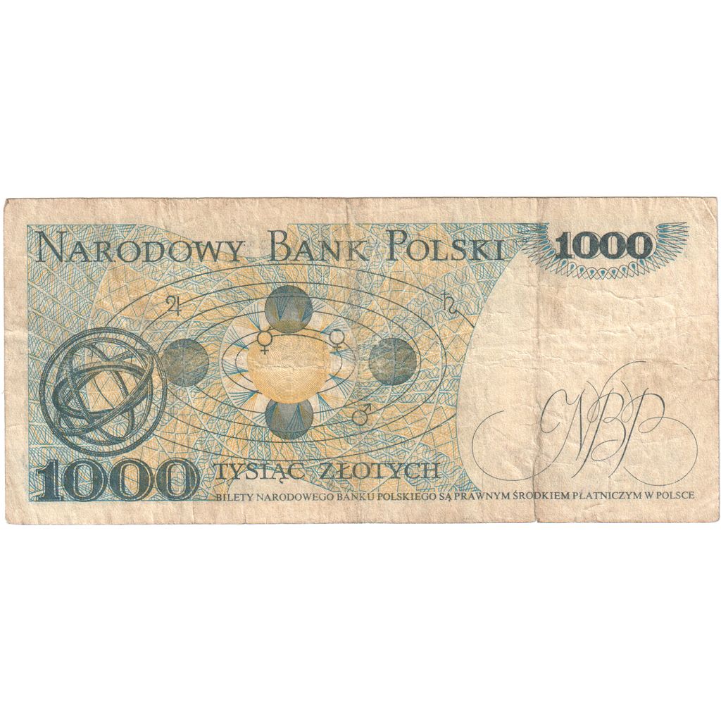 bankovka, 
  
  Poľsko, 
  
  1000 zlotých