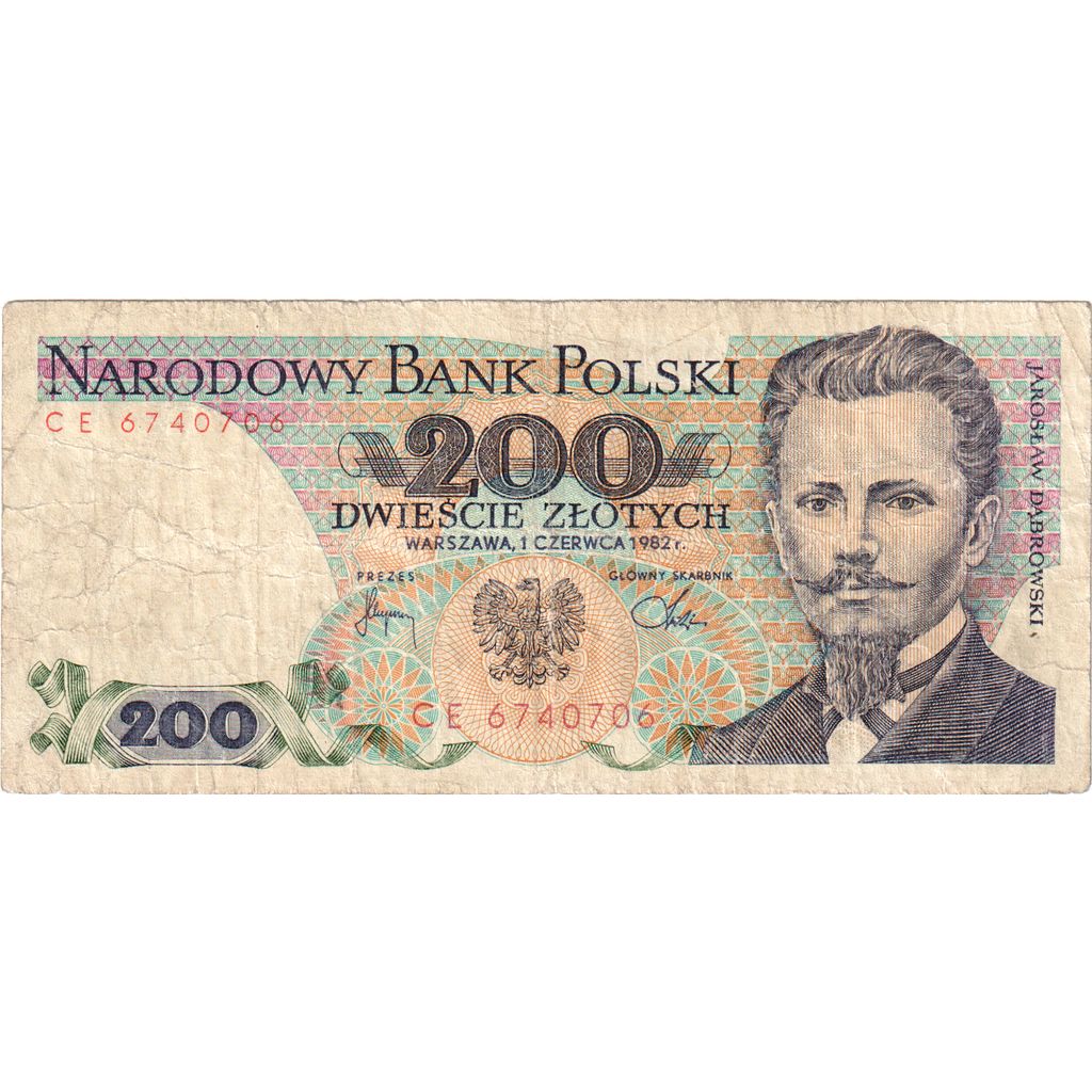 Poľsko, 
  
  200 zlotých, 
  
  1982-06-01