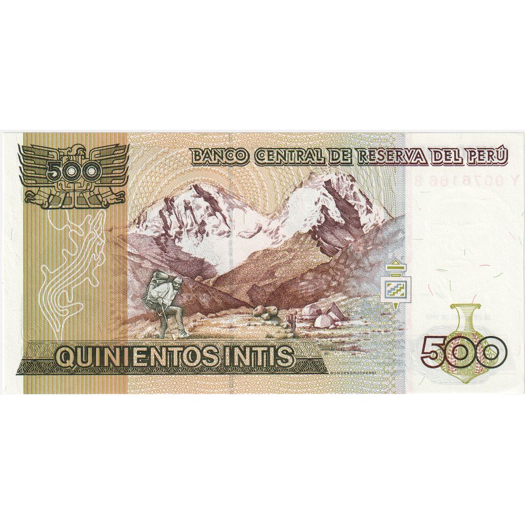 peru, 
  
  500 Intis, 
  
  1987-06-26