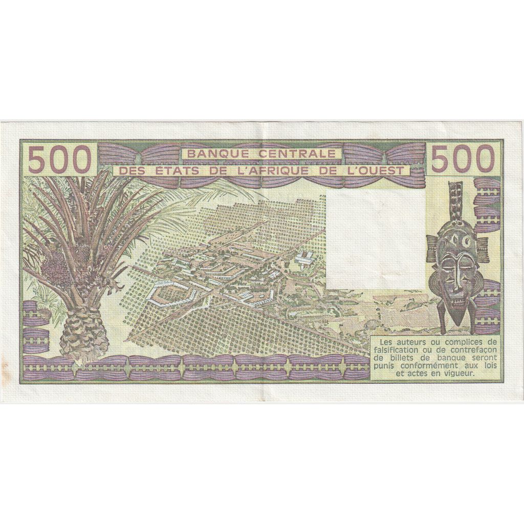 štáty západnej Afriky, 
  
  500 frankov, 
  
  UNC(63)