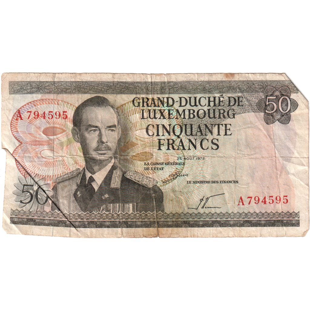 Luxembursko, 
  
  50 frankov, 
  
  1972-08-25