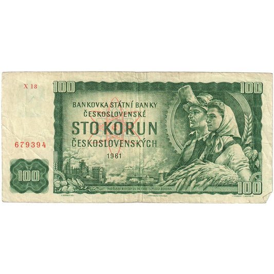 Československo, 
  
  100 korún, 
  
  VF(30-35)