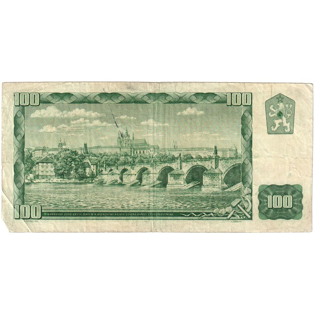 Československo, 
  
  100 korún, 
  
  VF(30-35)