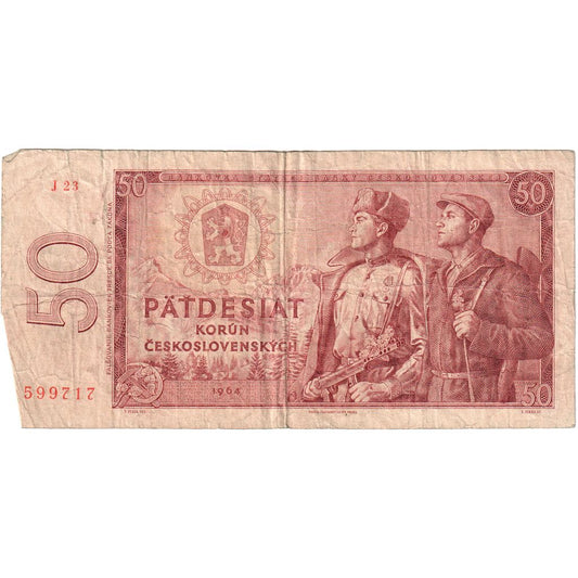 bankovka, 
  
  Československo, 
  
  50 korún