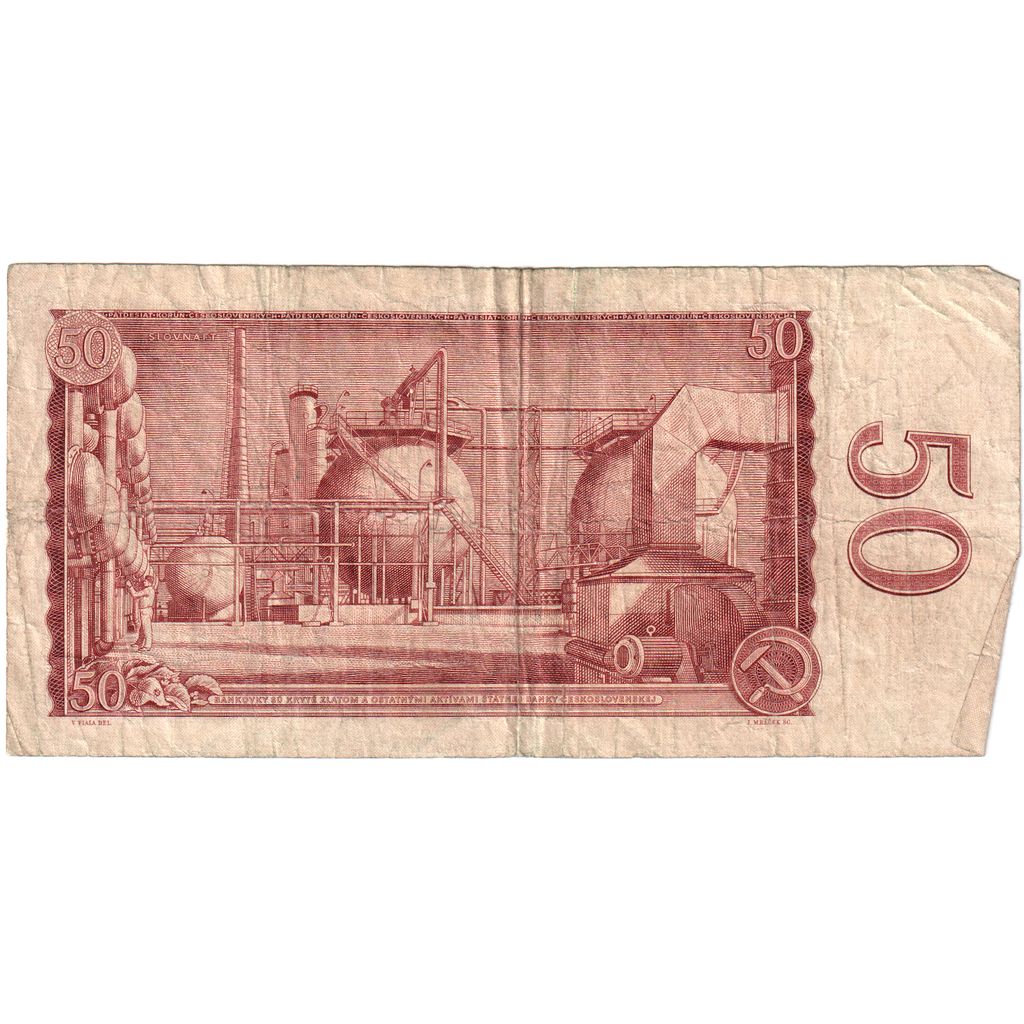 bankovka, 
  
  Československo, 
  
  50 korún