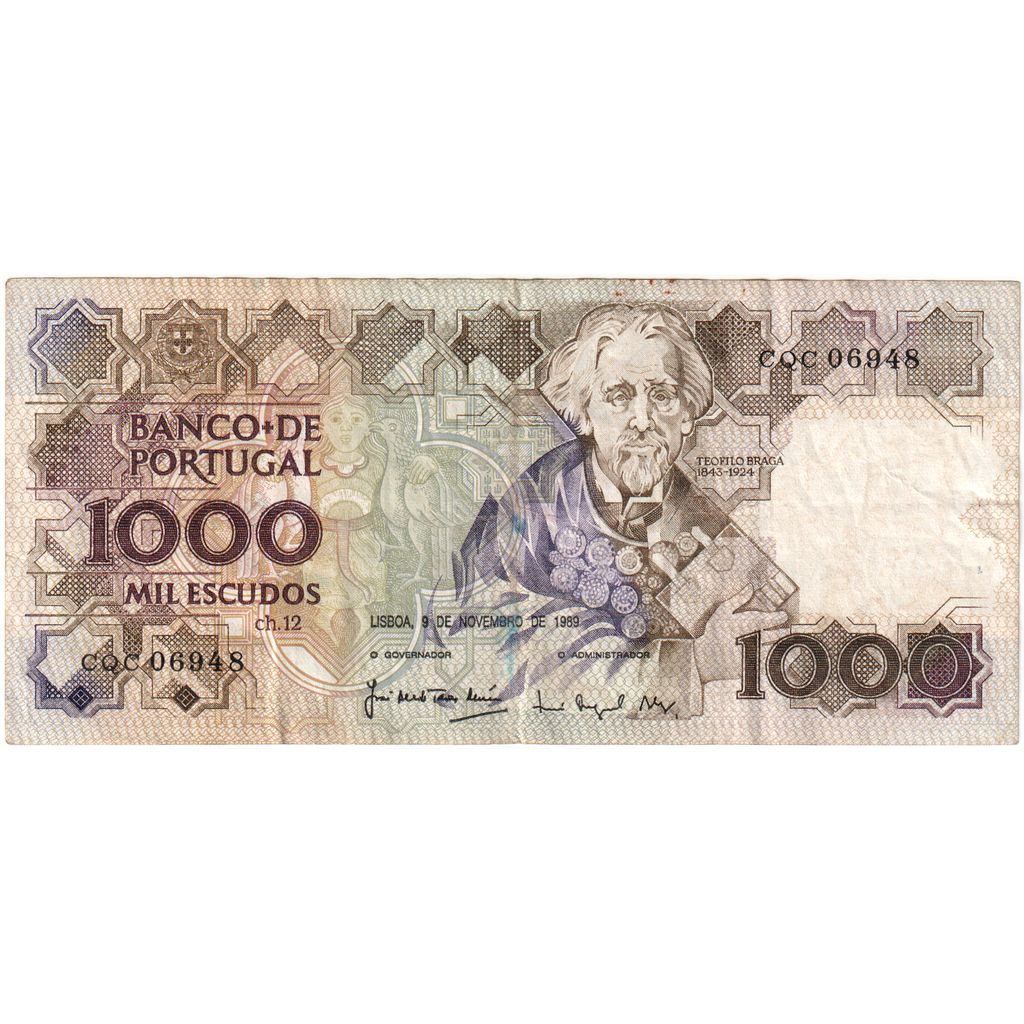 Portugalsko, 
  
  1000 Escudos, 
  
  1989-11-09