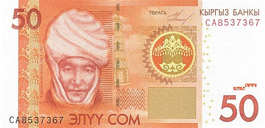 bankovka, 
  
  KYRGYZSTAN, 
  
  50 Som