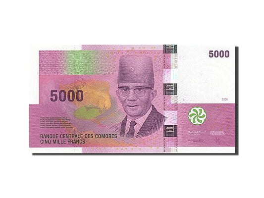 bankovka, 
  
  Komory, 
  
  5000 frankov