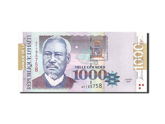 bankovka, 
  
  Haiti, 
  
  1000 gurd