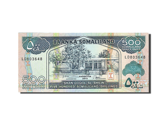 bankovka, 
  
  Somaliland, 
  
  500 šilingov = 500 šilinov