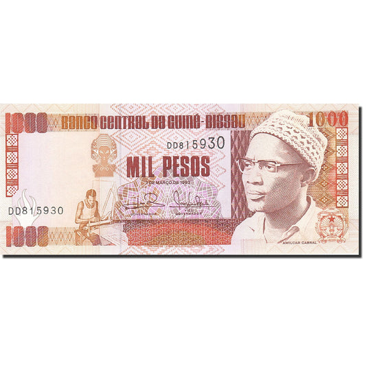 bankovka, 
  
  Guinea-Bissau, 
  
  1000 pesos