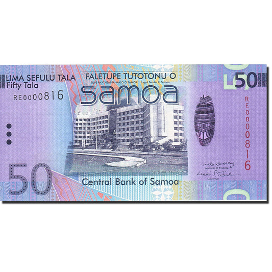 bankovka, 
  
  západná Samoa, 
  
  50 Tala