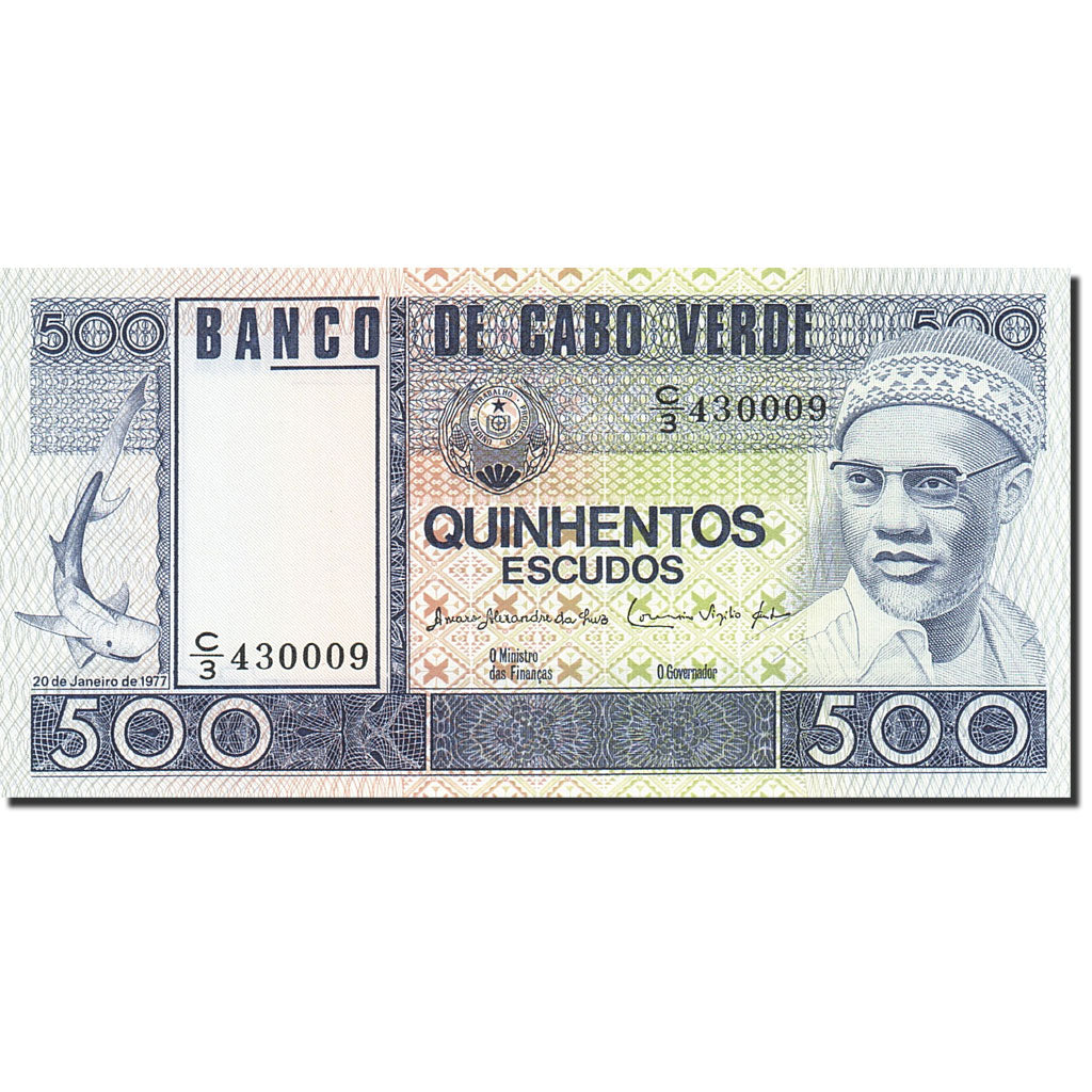 bankovka, 
  
  Kapverdy, 
  
  500 Escudos